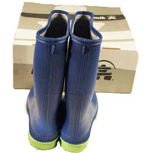 BOOTS, KNEE HIGH RUBBER RAIN, KAMIK CANADA, TAGS ON, Sz 8B, BLUE/GREEN, PULL ON, - Picture 2 of 6